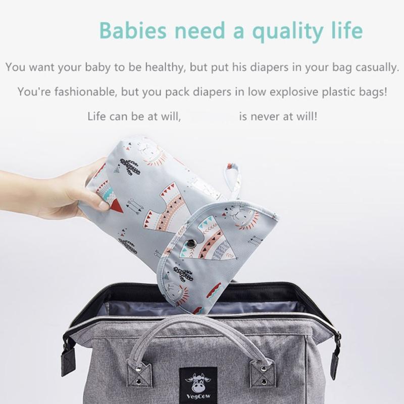 Portable Baby Diaper Organizers With Waterproof Oxfords Fabric Large Capacity For Travel Storage Accessory