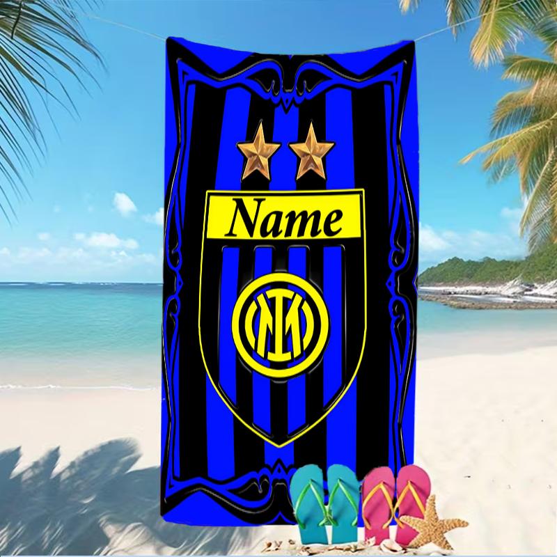 Customizable Personalized Beach Towels Inter Milan Themed designs.Suitable for the Beach, Yoga, Sports;ideal As Beach Accessories