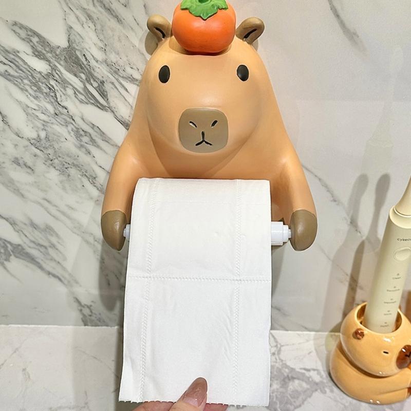Cute Capybara Shape Tissue Dispenser Elegant Capybara Tissue Container Paper Stand Rack Great For Modern Interiors