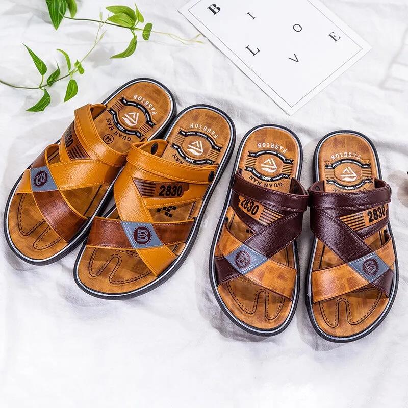 Slippers Men's Beach Sandals Summer Thick Sole Non-Slip Breathable Casual Shoes