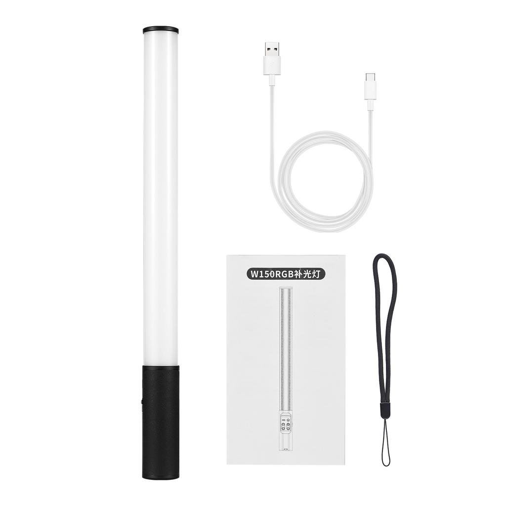 Andoer W150RGB Hand-RGB-Lichtröhre, LED-Videolichtstab, 2500 K-9000 K, dimmbar, 20 Beleuchtungsszenen