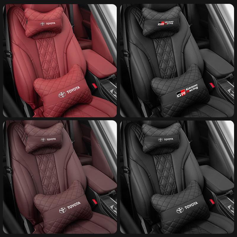 Car Seat Headrest Neck Pillow Lumbar Waist Support Cushion For Toyota Corolla Yaris Prius CHR Camry Auris Prado RAV4 Hilux Aygo