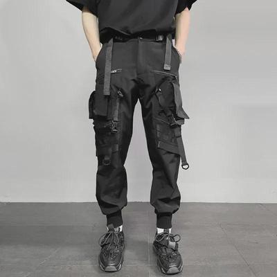 European & American High Street Fashion Men's Loose Fit Multi-Pocket Zipper Overalls - Casual All-Match American Style Cuffed Pants