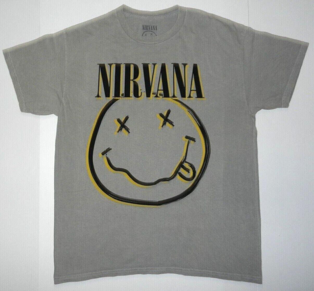 26 Rock Band Nirvana Smile 3D Graphic Tee Shirt New Unisex T-Shirt M