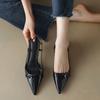 French Light Mouth High-heeled Shoelaces, Small Fragrant Single Shoes, Skirt Temperament, One-word Thin Heels, Women Wear Sandals, Bag Head, with Ce