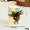 Nordic Glass Candle Holder – Christmas Aromatherapy Wax Cup, Creative Romantic Home Decor Ornament