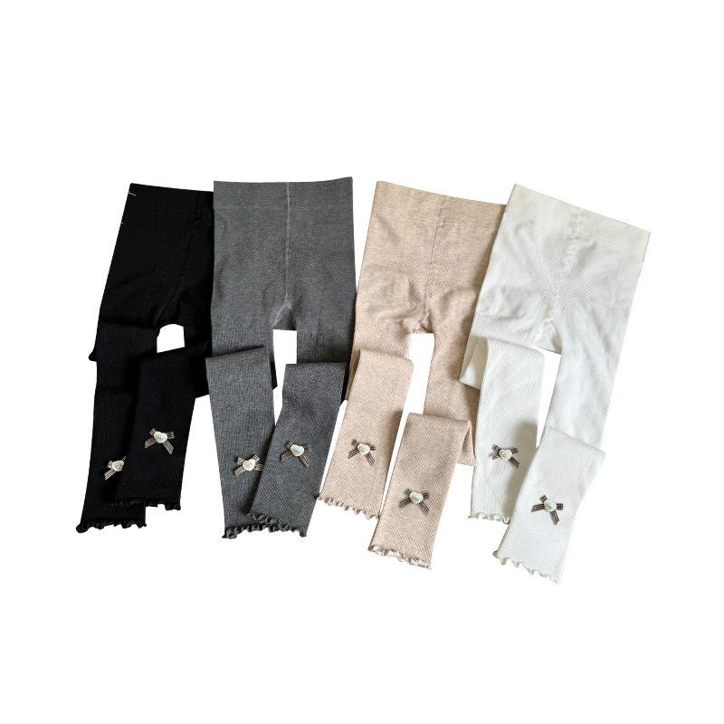 Girls' Heart Plaid Fleece Tights: Spring, Autumn, Winter - Toddler & Baby Layered Pants