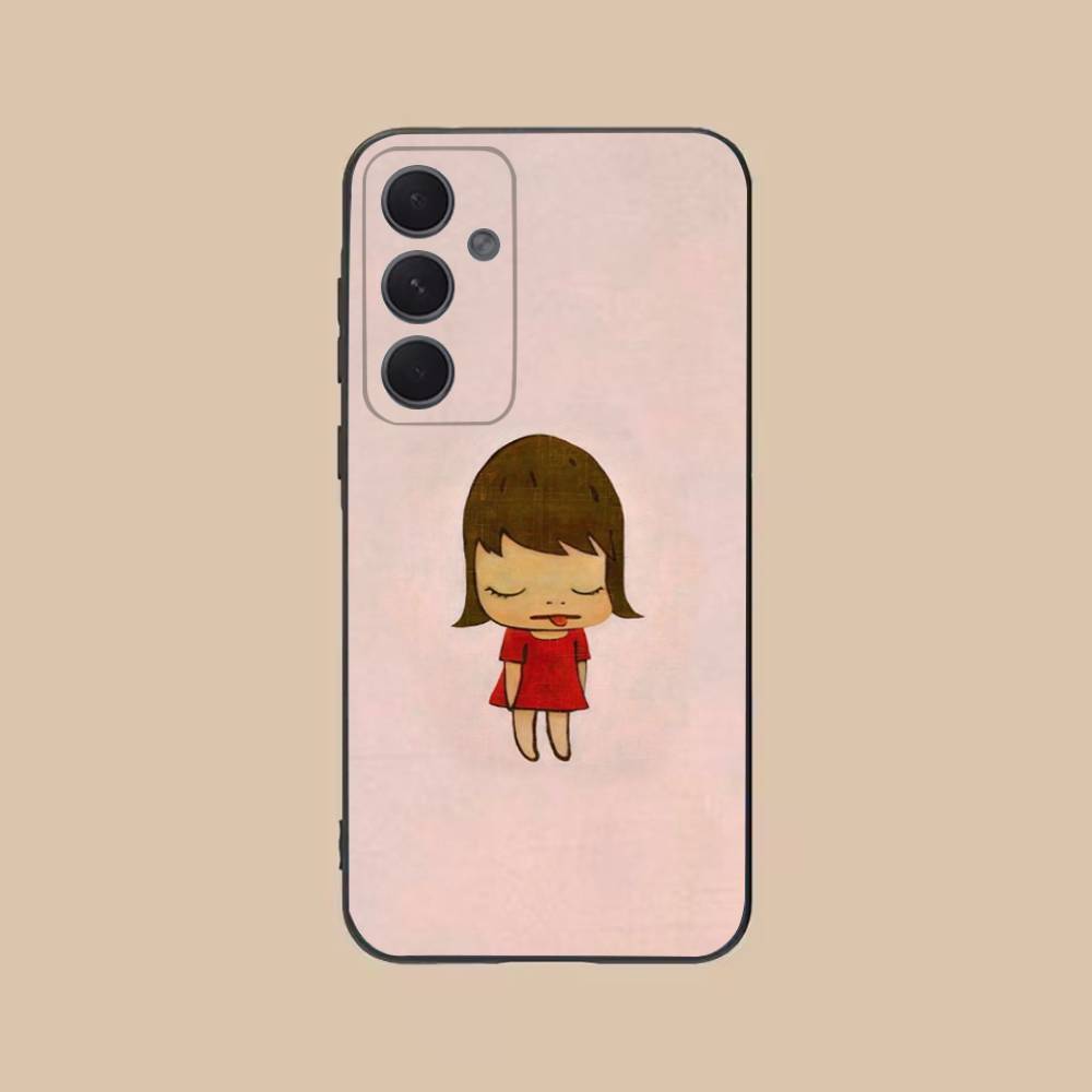 Y-Yoshitomo N-Nara Phone Case For Samsung S25,24,21,22,23,20,S30,Ultra,Plus,Fe,Lite,Note,5G Black Cover