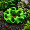 Stable Bottom Decoration for Aquarium 3D Printed Hideout Cave, Wavy Hollow Ring Fish Shrimp Shelter, Landscape Accessories Breeding Hiding Hole Decor,