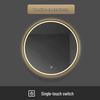 Round LED Bathroom Vanity Mirror with Frame, Anti-Fog, Wall-Mounted