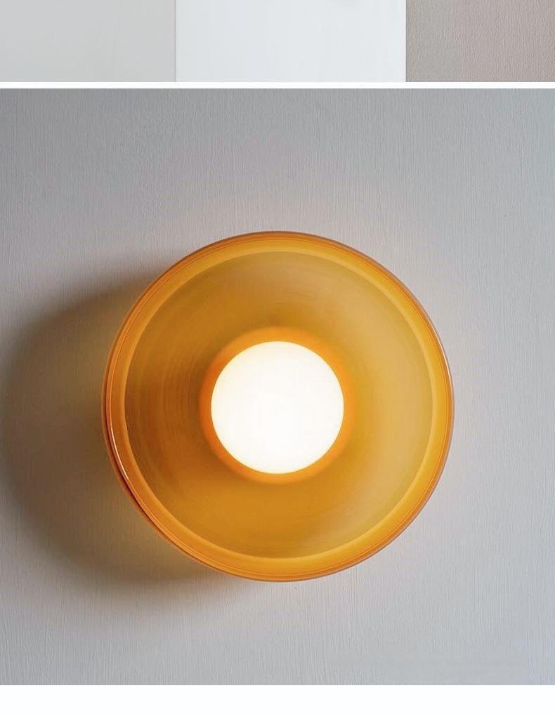 Nordic Minimalist Memphis Ceiling Lamp - French Retro Glass for Entrance, Hallway, or Balcony