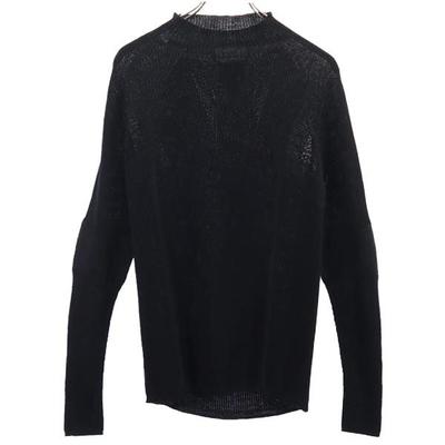 Made In Japan 100% Wool Long Sleeve Knit S Black Series Sweater Men's Used