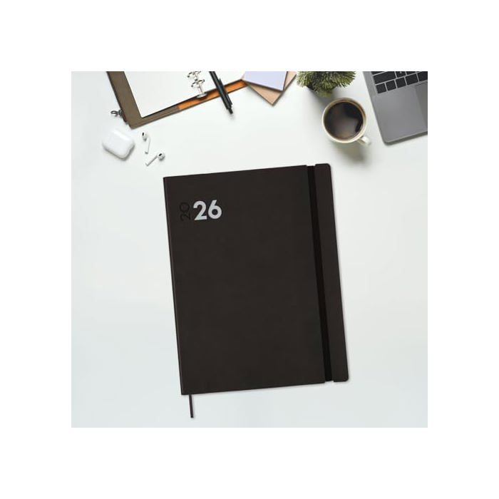 Agenda annuel journalier - Finocam - Mara 2026 - 1 jour par page - Polyuréthane souple - 275x214x25 mm