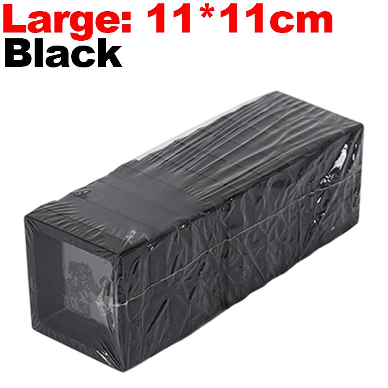 20pcs White Black Transparent Floating Display Box Plastic Film Jewelry Packaging Box Jewelry Necklace Ring Collect Storage Box