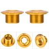 3Pcs 18mm Aluminum Alloy   Shaft   Screw Nut Accessory Cycling Crank Cover(black)