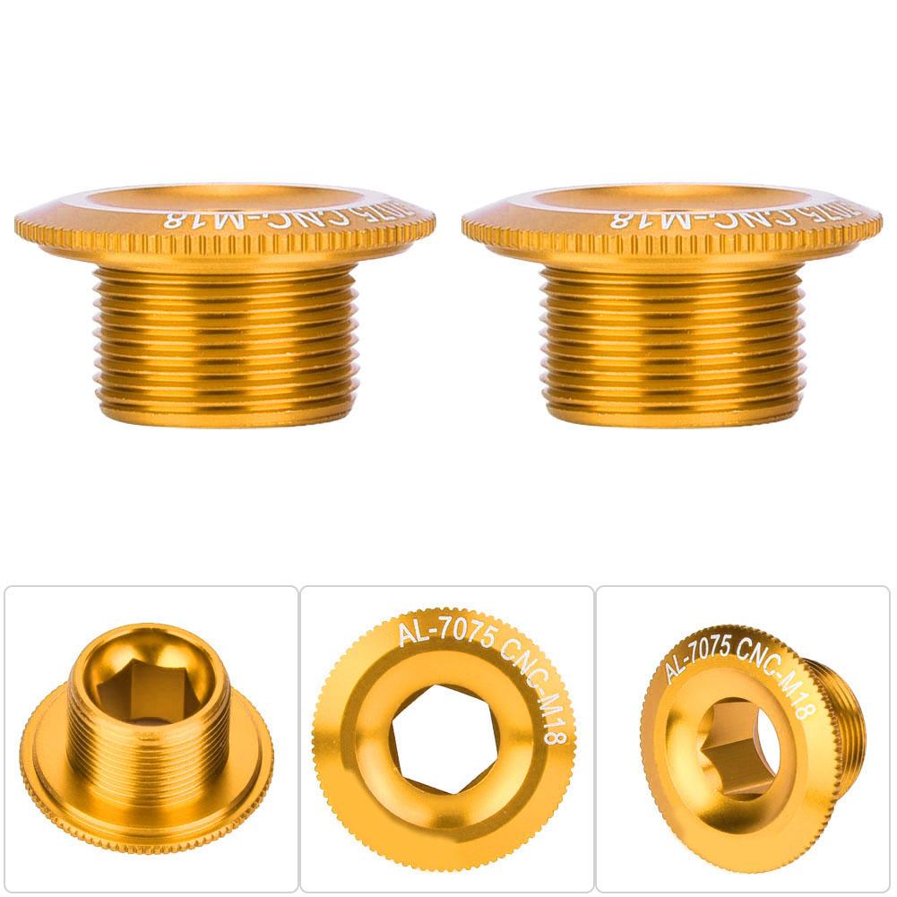 3Pcs 18mm Aluminum Alloy Shaft Screw Nut Accessory Cycling Crank Cover(black)