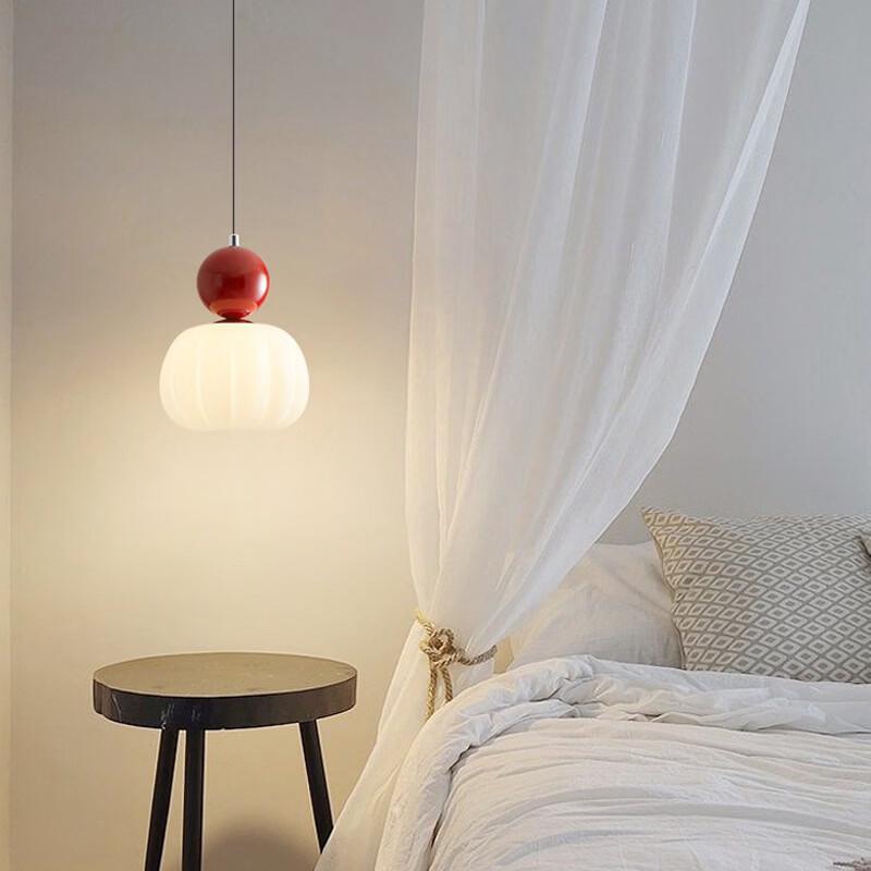 Oeny Nordic Cream Style 3-Light Walnut Pendant Lamp