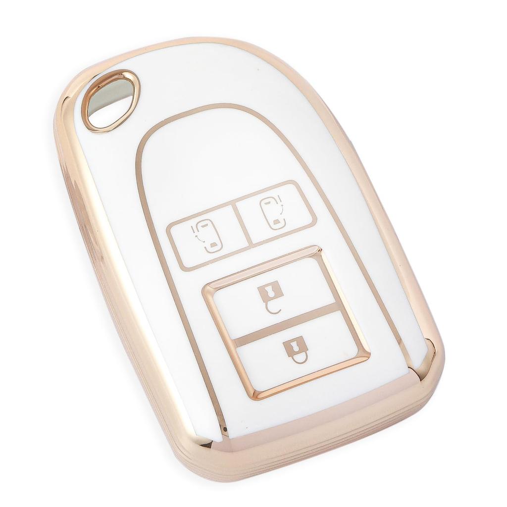 ZANEKO Hiace Key Case Compatible Toyota HIACE200 Series Key Cover Regius Ace Porte Spade Smart Key Case Lightweight (White), White