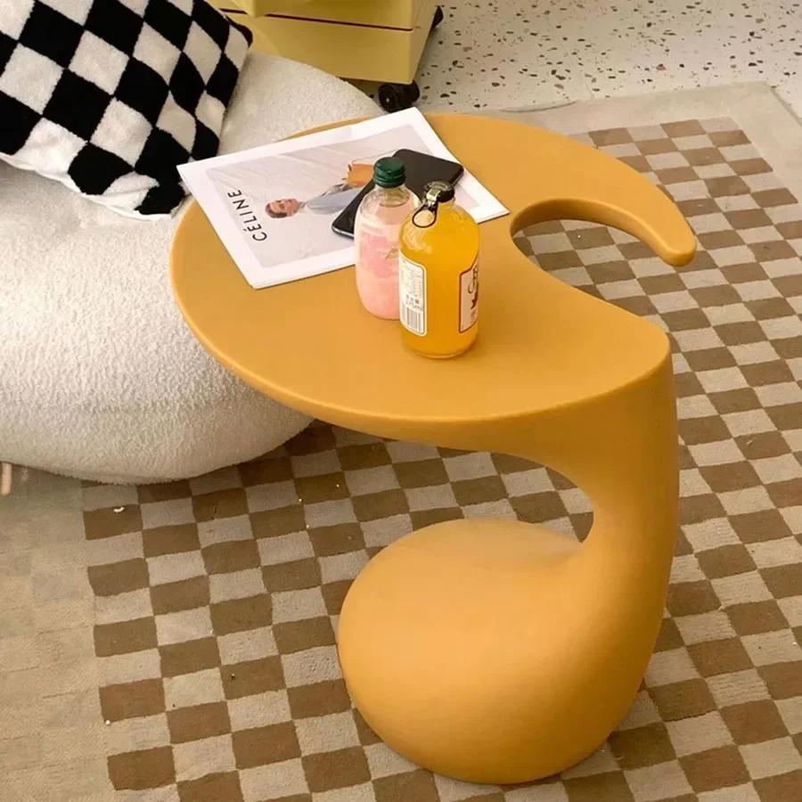 Unique Coffee Table Home Ornament Portable Modern Coffee Table Bedroom Nordic Round Korean Luxury Circle Mesa Centro Room