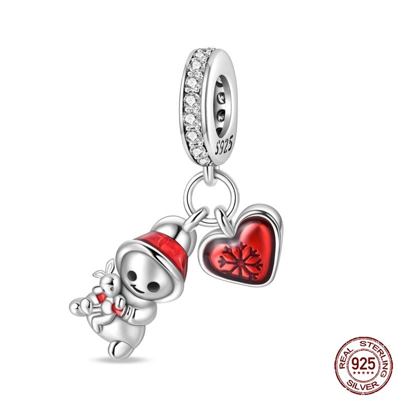 New Copper Fashion Christmas Snowman Elk Ice Boots Charm Bead Suitable For Brand Original Bracelet Diy Jewelry Gift