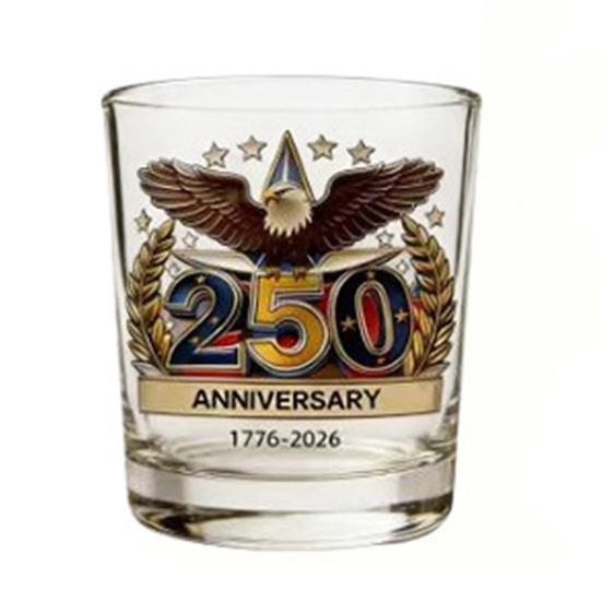 America 250th Anniversary Glass We The People Whiskey Glass Liquor Bourbon Cocktail Glass Patriotic Gift for Father's Day or Veterans