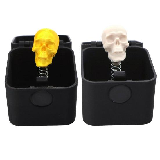Halloween 3D Printed Skull Box Ornament Popping Skull In A