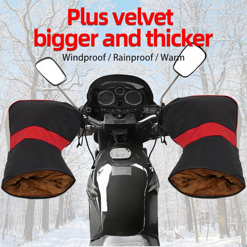 Motorcycle Riding Handle Winter Gloves Warm Handle Waterproof Windproof Scooter Handle Insulation Sleeve Motorcycle Accessor