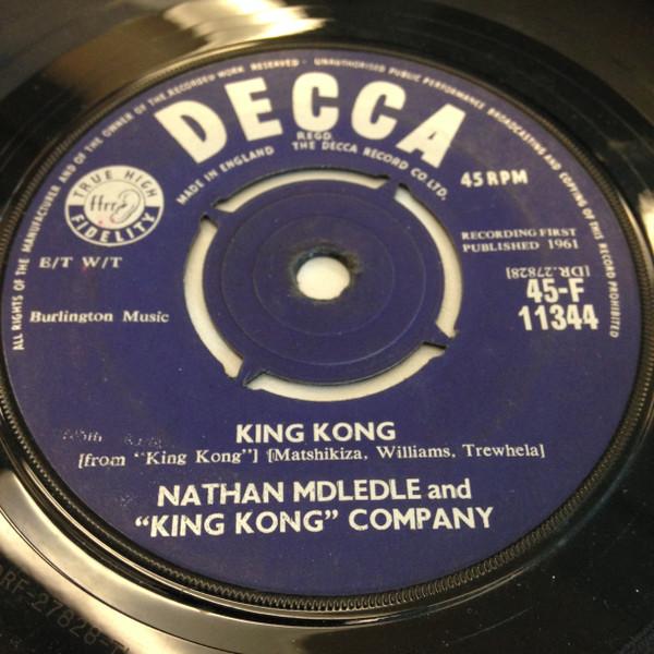 

7inch Record NATHAN MDLEDLE KING KONG COMPAN King Kong 45F11344 Decca 1961 UK Soundtracks Musicals Used