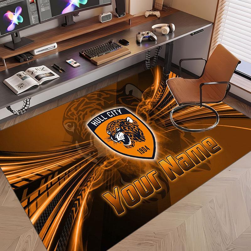 Custom Rug Hull FC Pattern Print Name Text Soft Non‑Slip Floor Carpet for Home Indoor Decoration