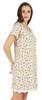 Inkmeso Printed V-Neck Nightgown Sleepwear For Womens Nightshirt Soft Button