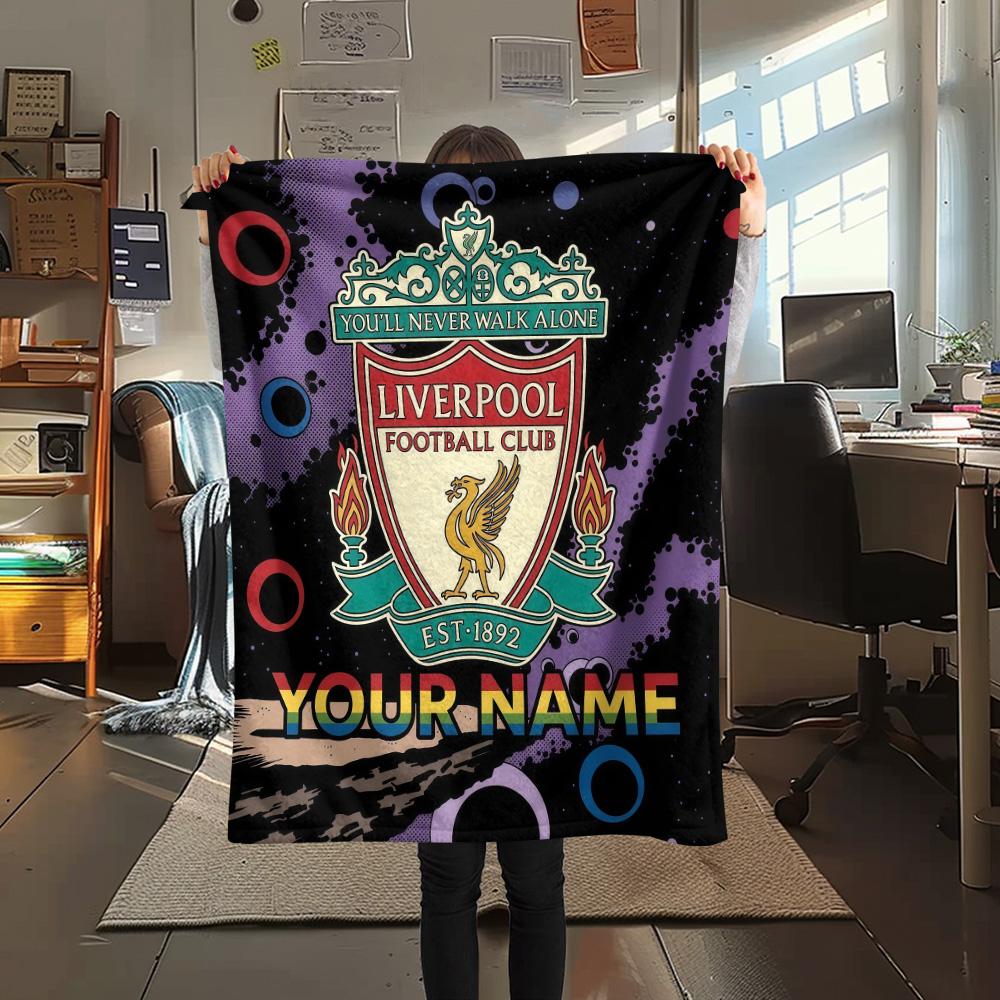 Custom Name Liverpool2 Flannel Blanket, High Quality Comfortable for All Seasons, Home Decor, Warmth and Comfort