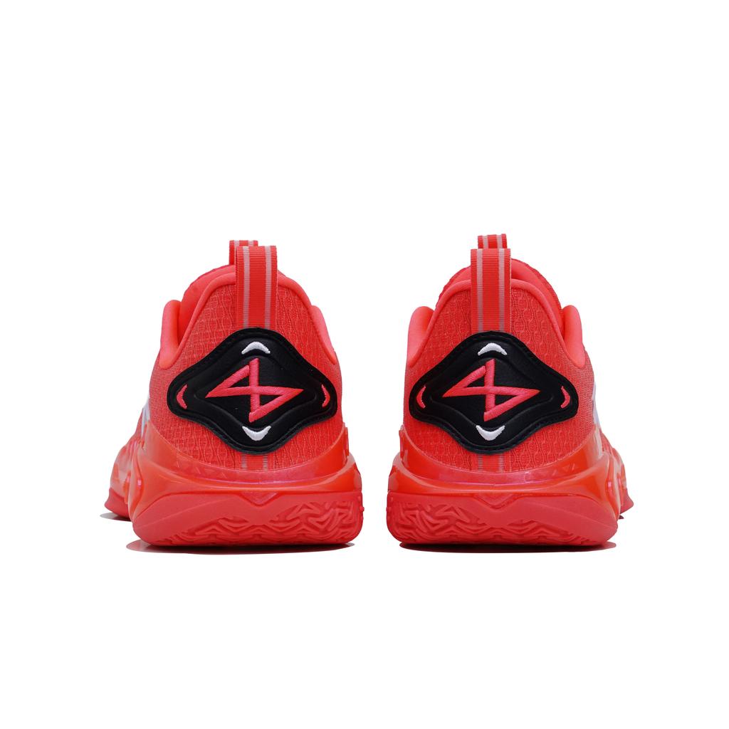 Anta Shock Wave 5 Low Top Basketball Shoes Men's Neon Bright Red 112621626-2