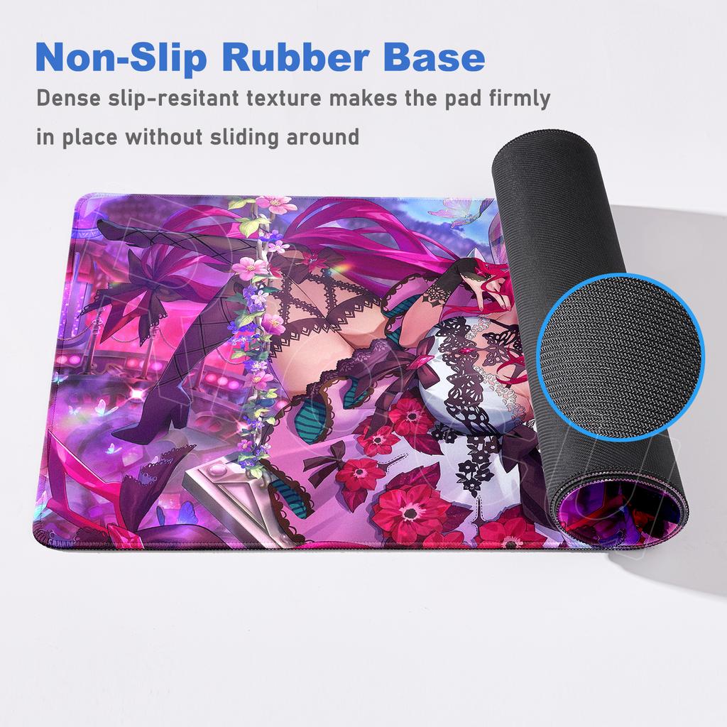 E-sports Gamer Keyboard Desk Rug Large Laptop Keyboard Mat Hololive Kawaii Girl Irys Anime Mousepad Non-slip Rubber Base Mauspad