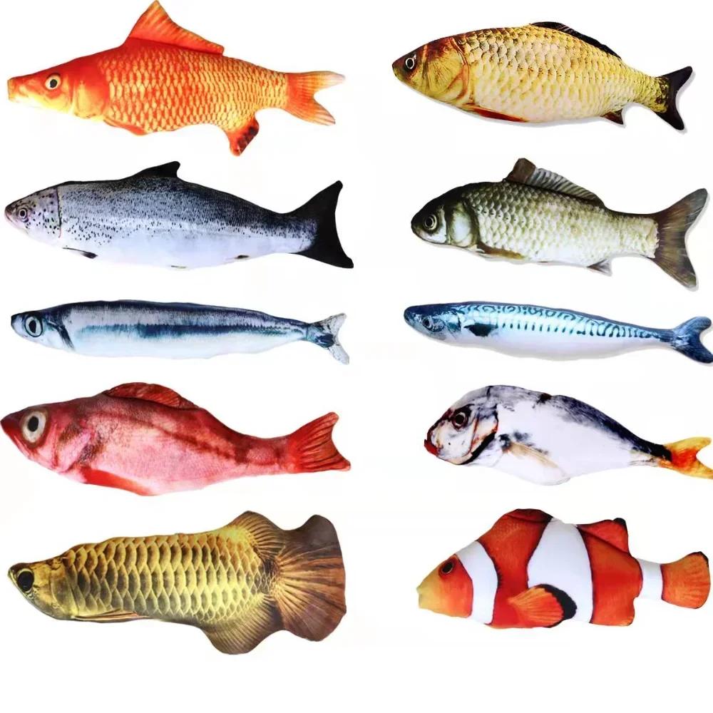 20cm Simulation Fish Cat Toys Soft Plush Catnip Toy Interactive Cat Toys Gifts Funny 3D Fish Shape Doll Pet Supplies