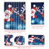 Christmas Bathroom Shower Curtain Bath Towel Floor Mat Five-Piece Set Bathroom Toilet Carpet Shower Foot Mat