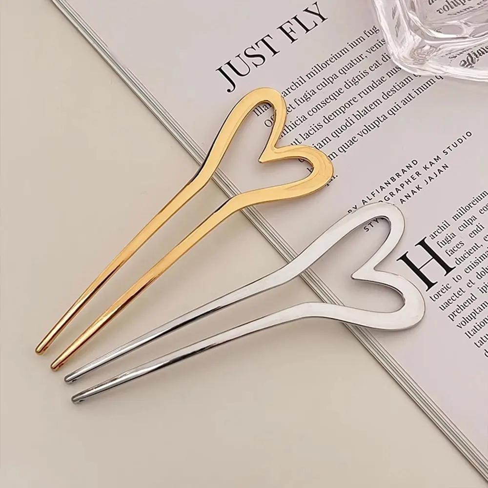 Baguettes à Cheveux Élégantes en Métal Pinces à Cheveux Françaises pour Femmes Épingle à Cheveux en Forme de U Mode Accessoires Bijoux de Cheveux Vente en Gros