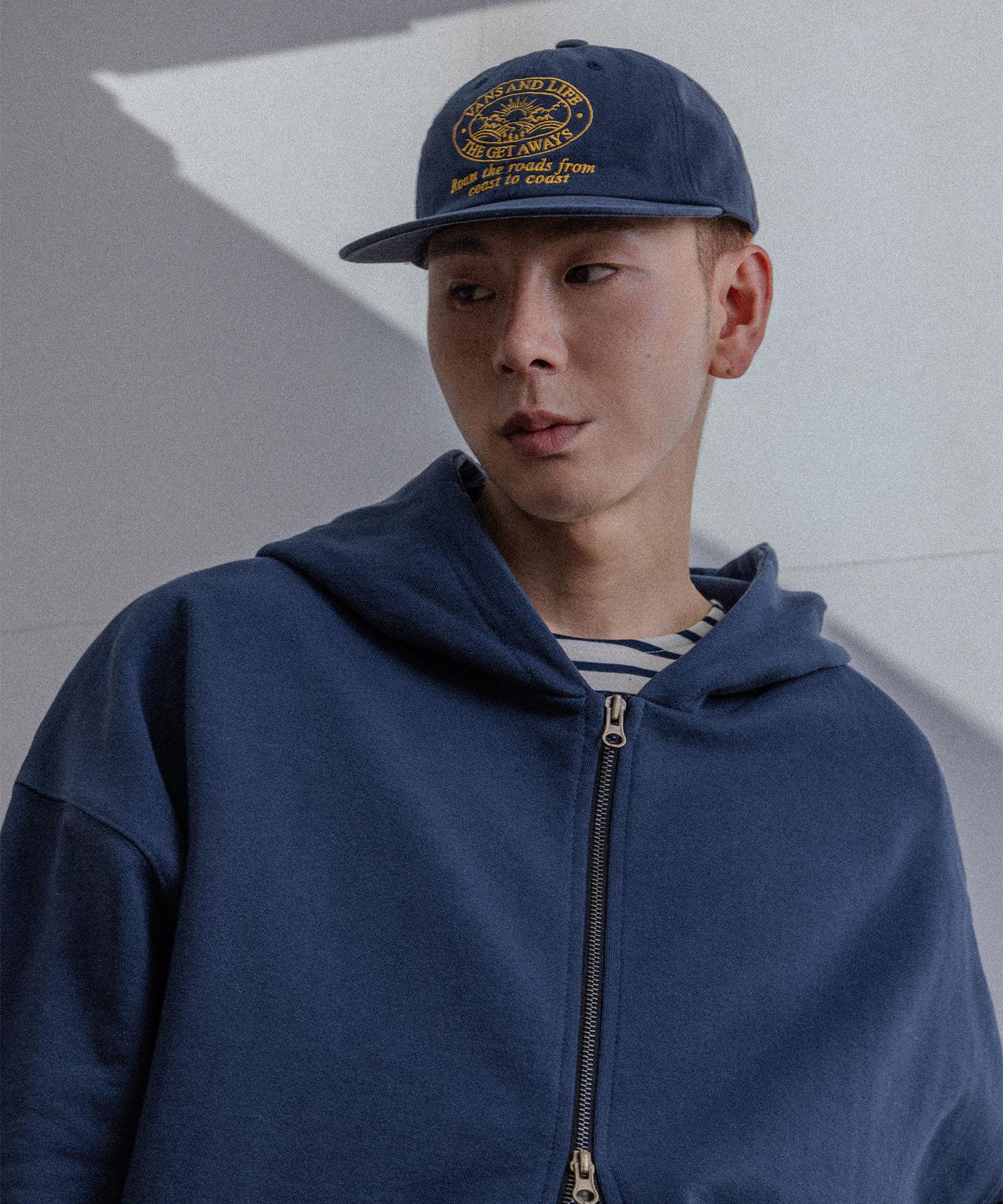 Burning Capone Bc Rivet Sweat Hoodie Zip-Up Navy Navy/Free
