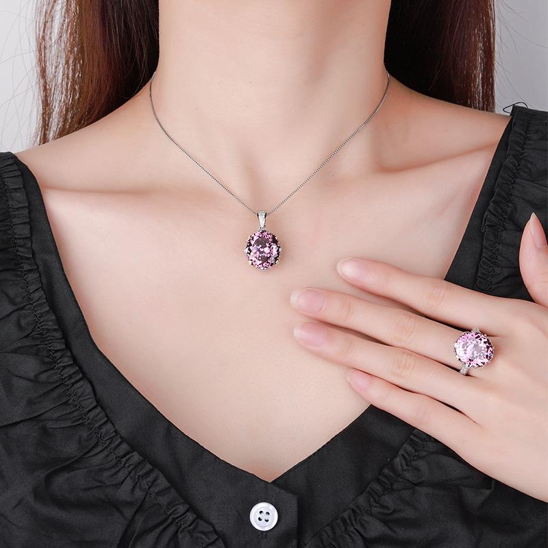 Jewelry Simulation Bird'S Nest Aquamarine Orange Light Luxury Egg Shape Set Main Stone 14 * 16