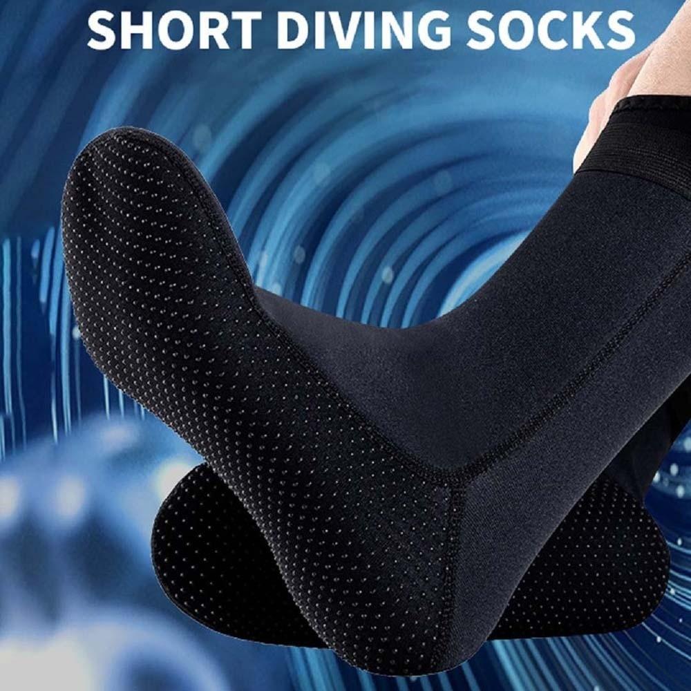 1pair Long Tube Black Diving Socks 3MM Wetsuit Shoes Water Sports Neoprene Water Socks  Kayaking