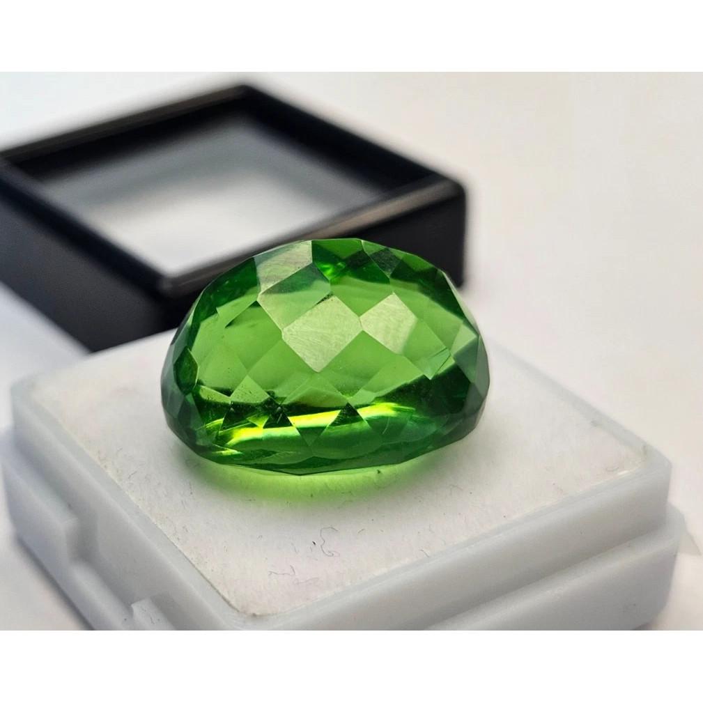 Natural Green Peridot 16+ Ct Oval Cut Certified Fabulous Loose Gemstone