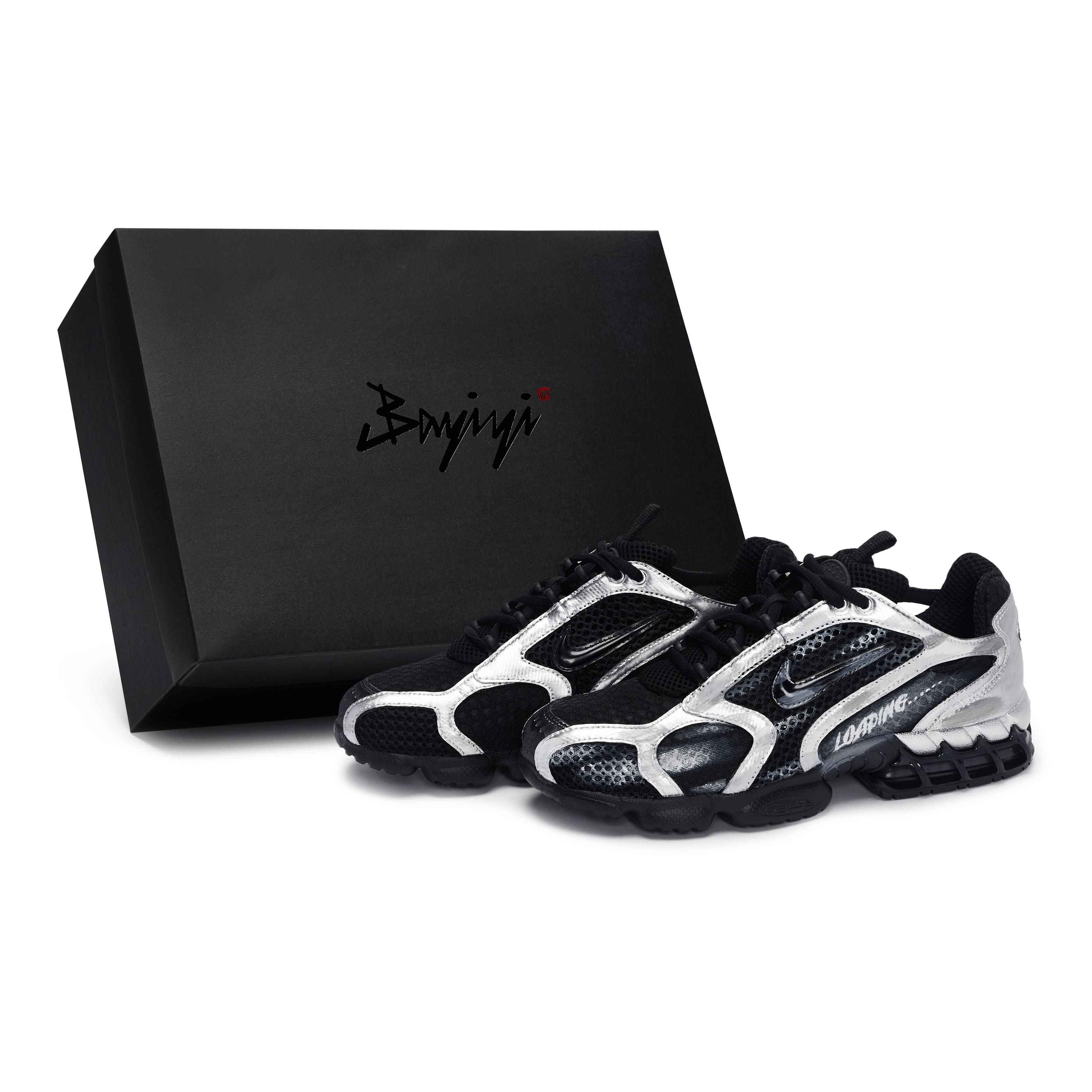 

Nike Air Zoom Spiridon Cage 2 Silver Track Abrasion Resistant Low top Casual Shoes Men s Black Gray Silver HM8497-010(Team80-S-BOX) 42.5
