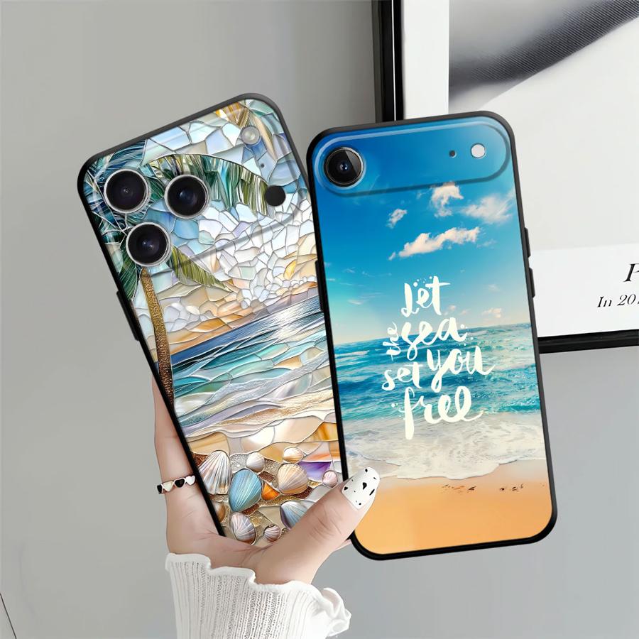 Phone Case for Apple iPhone 13 17 Pro Max 12 14 11 Air 16 15 Pro 7 8 XR XS MAX Funda Phone Cover Ocean Scenery Pattern