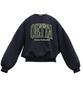Oeta Classic Green Logo Double Cotton Overshoulder Balloon Fit Sweatshirt