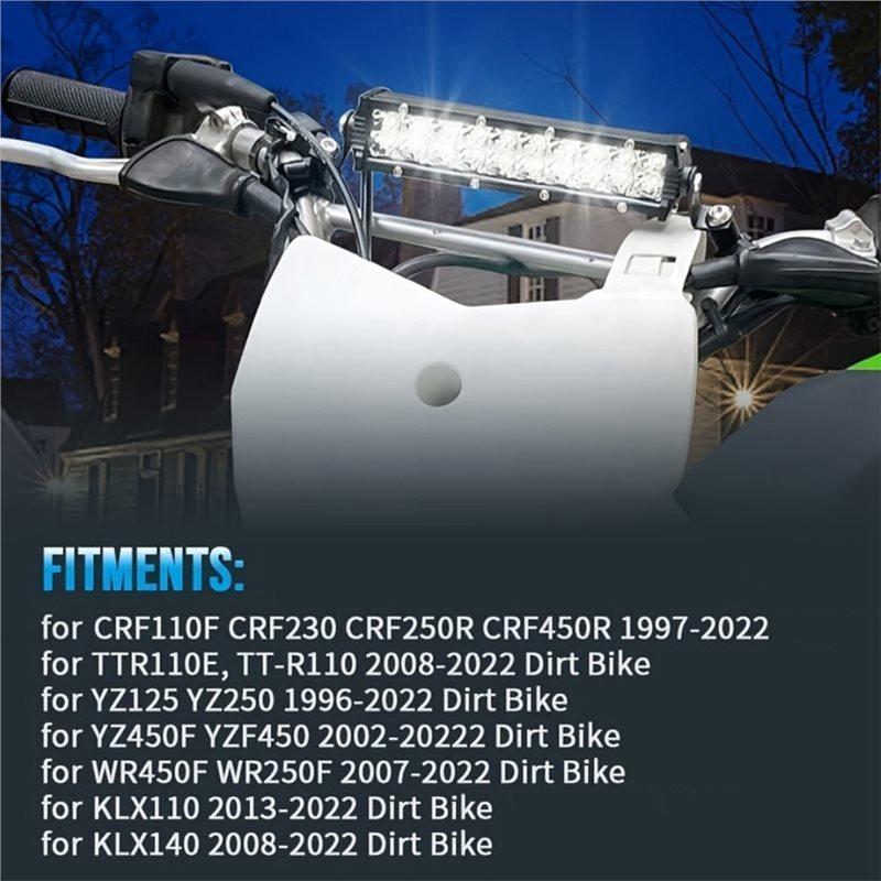 For Motorcycles For Moto Jeep ATV 4WD SUV Compatible 12V 24V LED Work Light Bar Set Dual Color Modes White Yellow Flashing