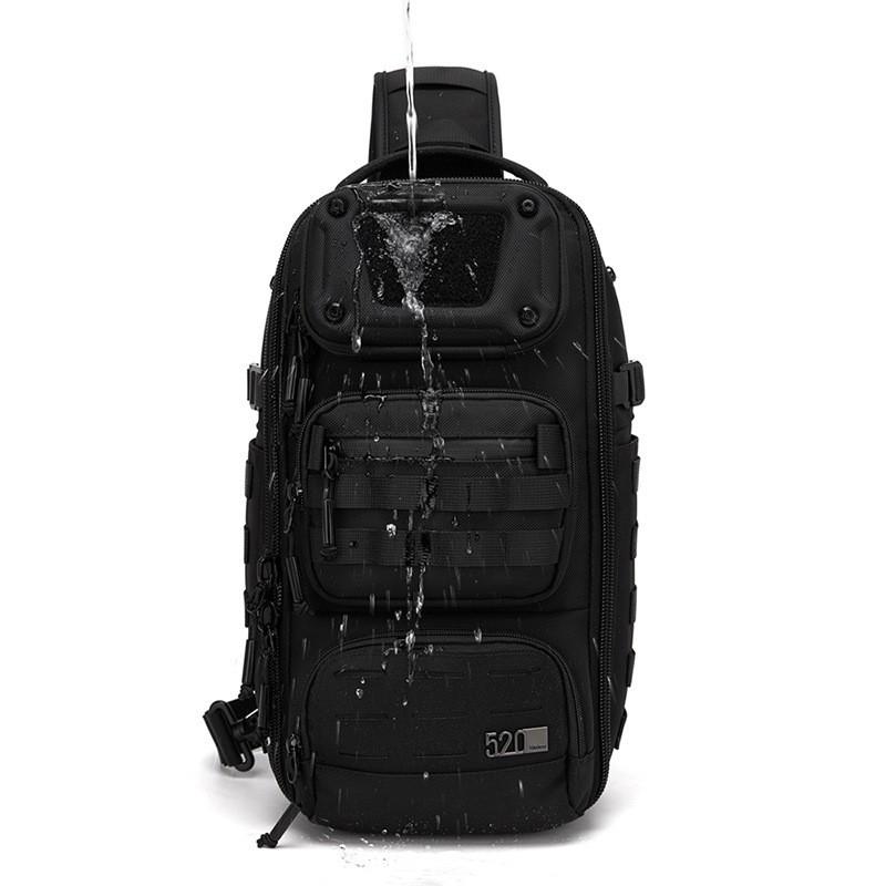 Chest Bag Men s High-end Waterproof Tactical Cross-body Multi-functional Wear-resistant Outdoor Functional чёрный