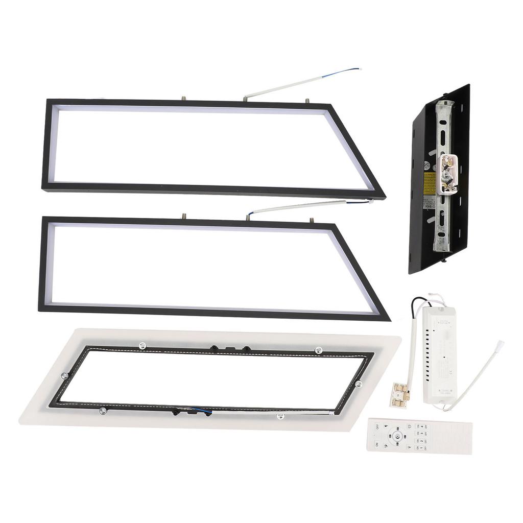 Modern LED Ceiling Light Memory Function Stepless Dimmable Rectangle Geometrical Flush Mount