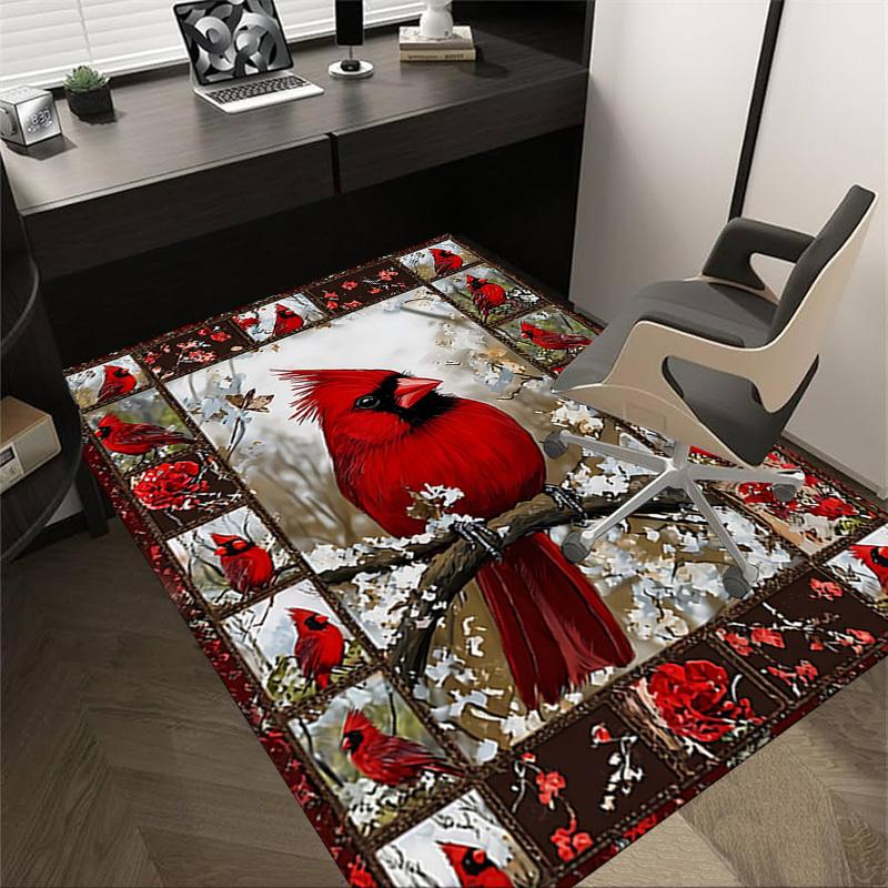 

1PC Cardinal Non-Slip Floor Carpet Compatible for Office&Living Room&Bedroom&Dining room - Soft & Pattern, Vibrant Colors-H0381 60cm by 90cm