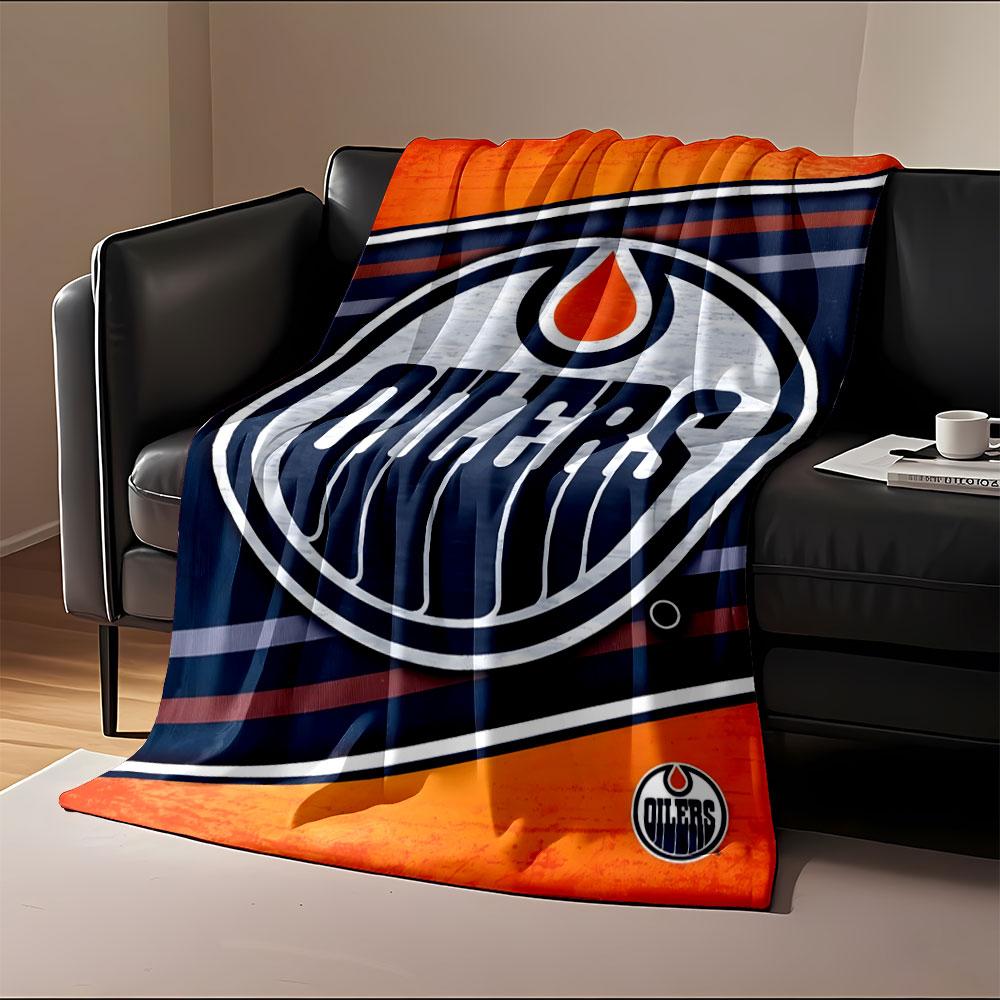Edmonton Oilers Team Blanket Print Blanket Soft and Cozy Perfect for the Living Room Bed Sofa or a Nap,gift