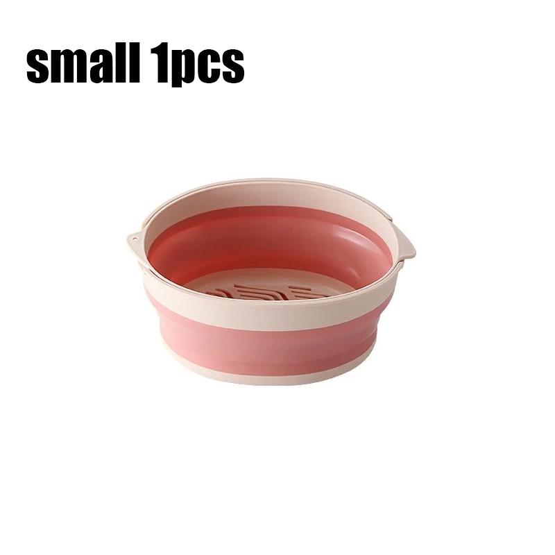 Kitchen Telescopic Folding Drainage Basket Fruit Basket With Handle Folding Travel Home Vegetable Washing Basket Fruit Basket