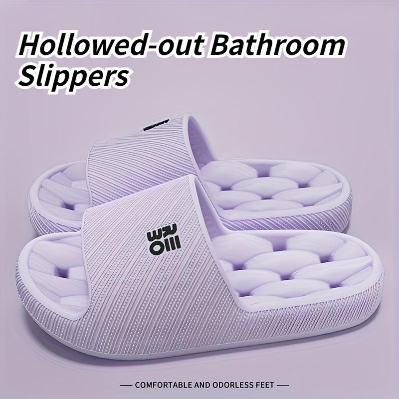 Unisex's Slipper Summer Bathroom Shower Slipper for Couples, Lightweight Comfortable Simple Style Breathable Home Slipper